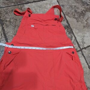 Duluth Heirloom Gardening Bib Overalls Orange Red Size Large Tall